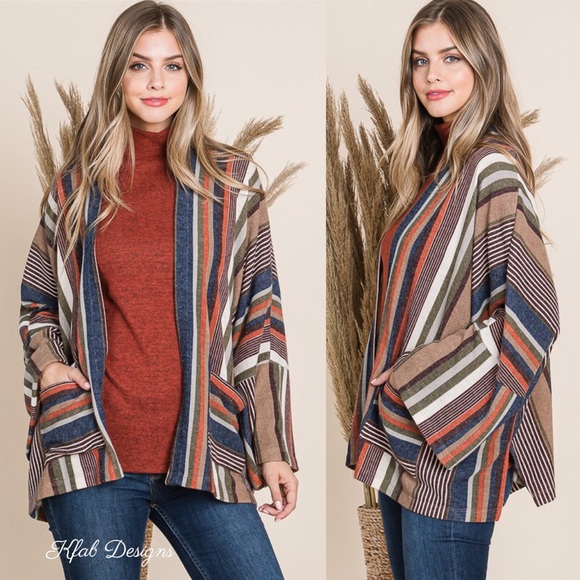 ❤️LAST 1! V Neck/V Back Open Front Drop Shoulder Soft Fabric Pocket Cardigan! - Picture 3 of 8